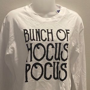 NWT Large Long Sleeve Crop Hocus Pocus Tee